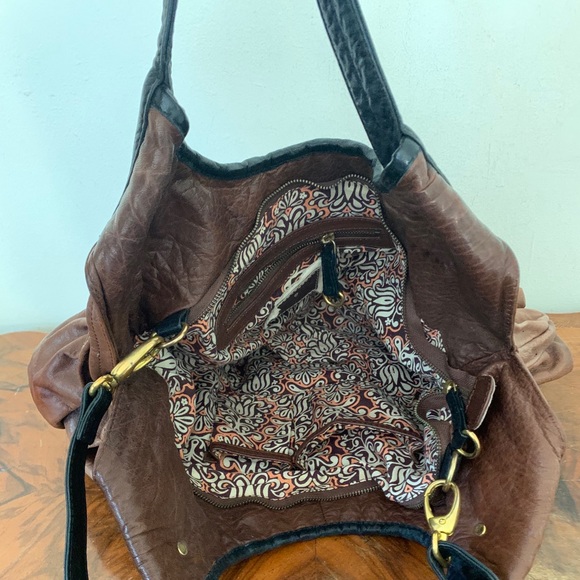 Anthropologie Schumer and Son Philadelphia Brown Crossbody Bag - Picture 6 of 6